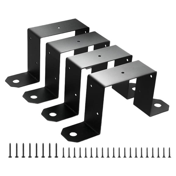 YIGSECU Pack Of 4 Metal Strap Post Ties For 4x4inch Wood Posts For Yard Fencing Project