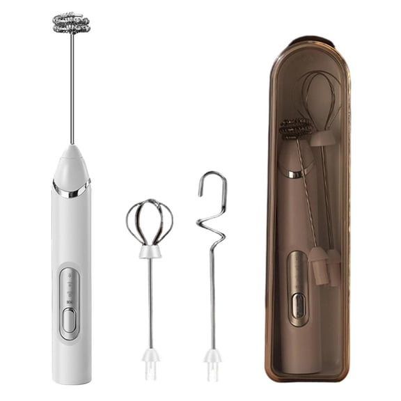 YIGSECU Pack of 1 Rechargeable Battery Propelled Electric Frother Highlighting 3 Exchangeable Executives and Carrying Case for Kitchen