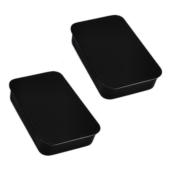 YIGSECU Pack of 2 Rectangular Iron Storage Boxes for Home and Office Organization