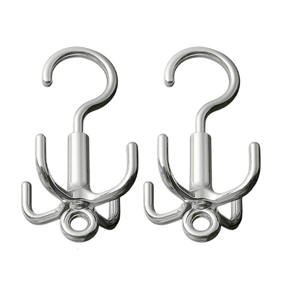 YIGSECU Pack of 2 Space Saving Vertical Belt Rack With Hooks For Hats And Accessories