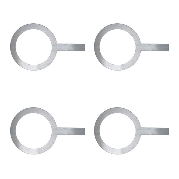 YIGSECU Pack of 4 Baking Cup Covers Baking Cup Rings Coffee Cup Rims Milk Cup Rims Gasket Cover Stainless Steel Rings Coaster