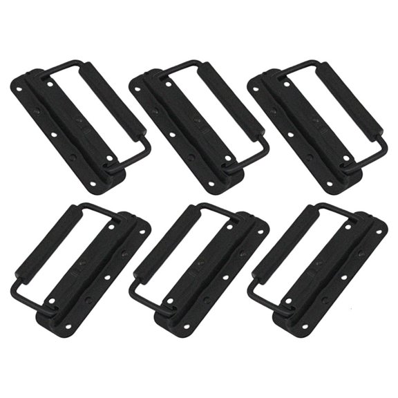 YIGSECU Pack of 6 Spring Foldable Handles Iron Material Ergonomic Handle Space Efficient