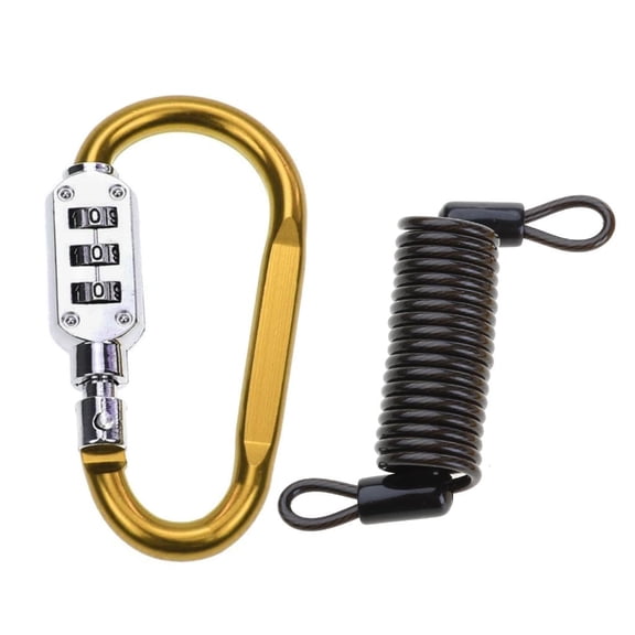 YIGSECU Padlocks for Luggage Aluminum Alloy Locks 3 Dial Digit Resettable Lock Carabiner