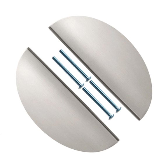 YIGSECU Pair Antique Bronze Semi Circle Cupboard Handles Strong Drawer Pulls for Wardrobe Kitchen Cupboard Furniture Hardware