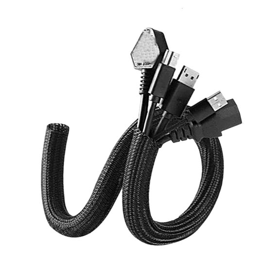 YIGSECU Pet Cable Sleeve Braided Cable Management Sleeves Covers For Home Desk Electronics And Wire Protections