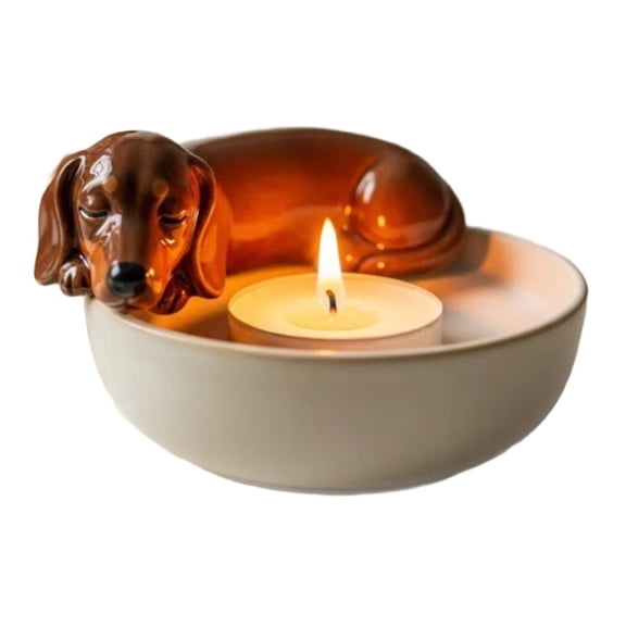 YIGSECU Pet Lover Gift Handmade Dog Shaped Candle Melter with Safe Resin Materials