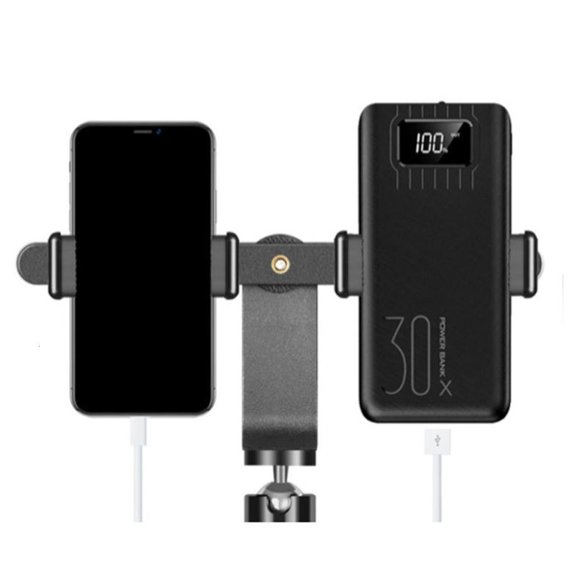 YIGSECU Phone And Tablet Clamp With Double Slot 360 Degree Rotation For Multiple Screen Work And Educational Purposes