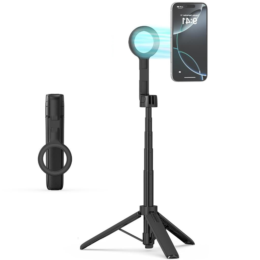 YIGSECU Phone Holder with Cold Shoe for Phone 17 16 15 14 Series Portable Tripod Stand