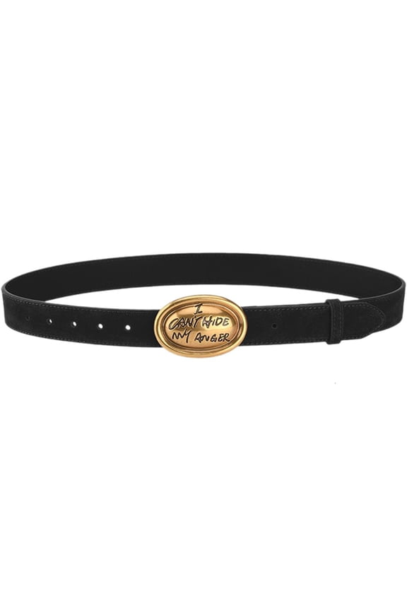 Popular Belt for Women Oval Letter Buckle Belt for Formal Pants