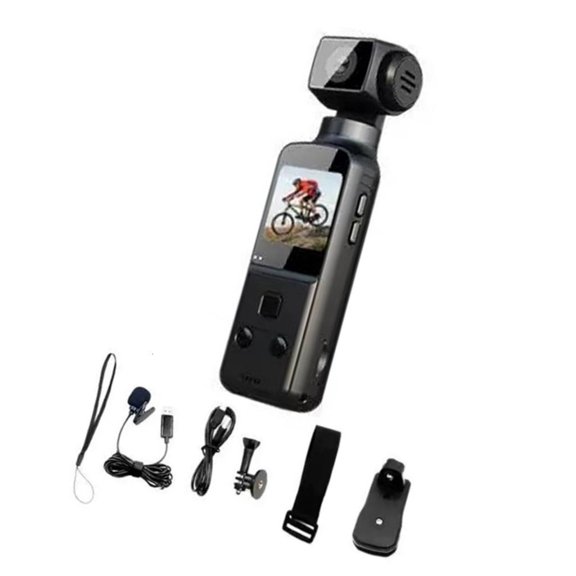 YIGSECU Portable 4K Resolution Sports Camera 270 Rotating Lens WiFi Connection for Adventure Body Camera