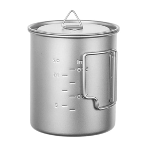 YIGSECU Portables Camping Mugs With Lid and Folding Handle Backpacking Coffee Mugs