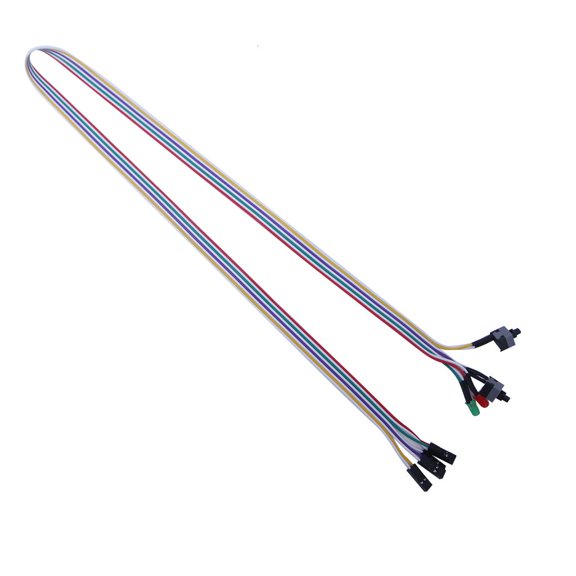 YIGSECU Power Reset Cable With LED Light for Computer PC Power Reset ON OFF Push Button