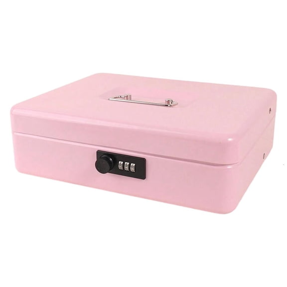 YIGSECU Practical Metal Cash Box with Password Protections for Valuables Documents