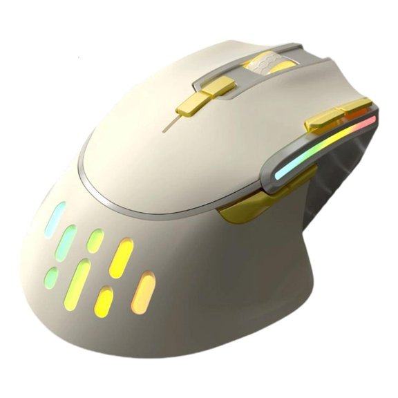 YIGSECU Precise Corded Gaming Mouse Mechanical Switches 50M Clicks Customizable Color Lighting Ergonomic Grip Durability