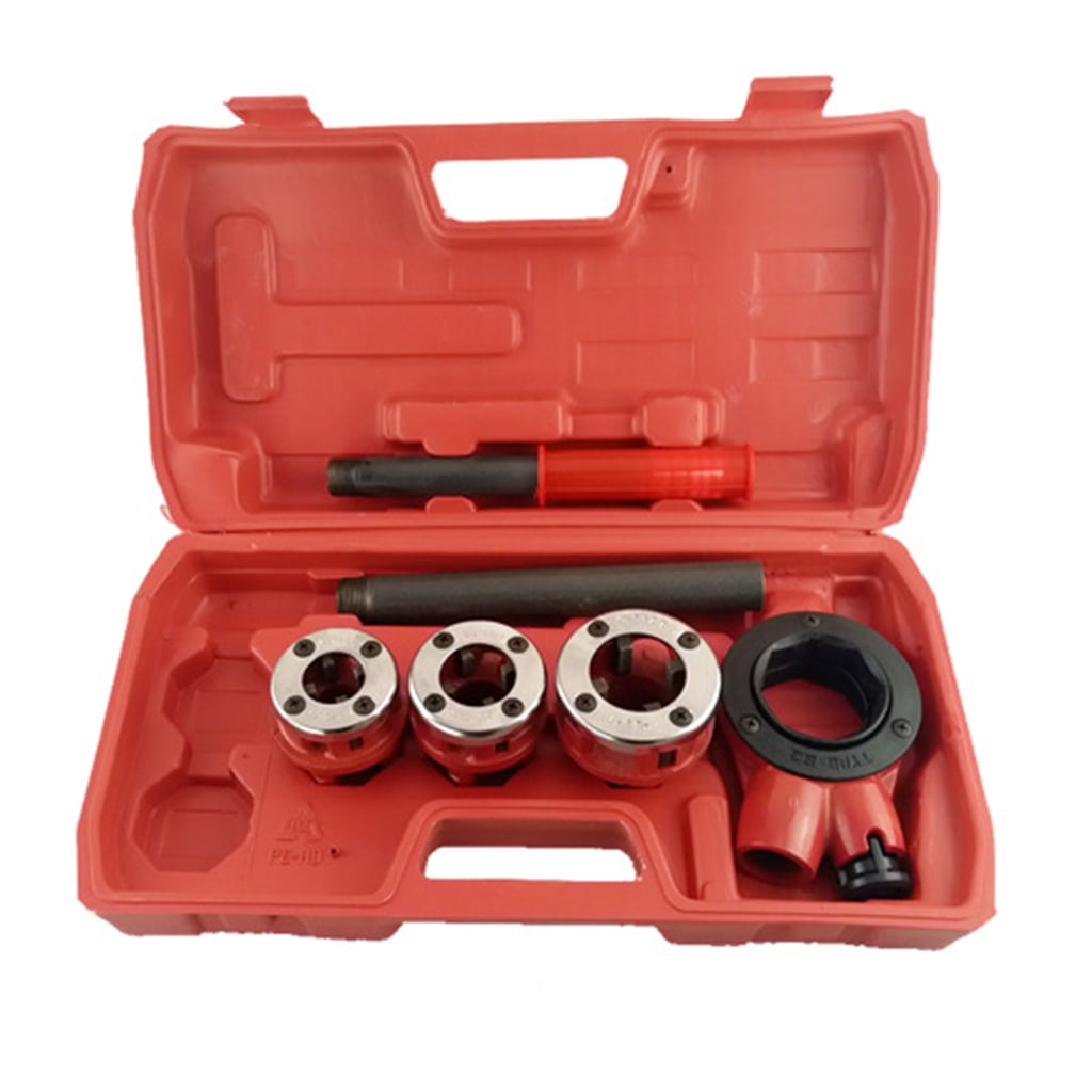 Hand Operated Threader YIGSECU Professional Hand Operated Pipe Threading Set Galvanized ...