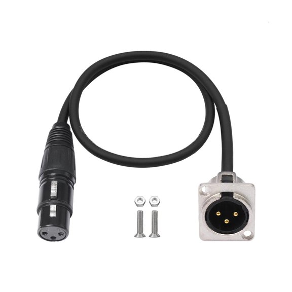 YIGSECU Professional Xlr Male Female Panel Adapter 3Pin Shielded Music Cable For Studio Racks Live Sound Systems PVC Housing