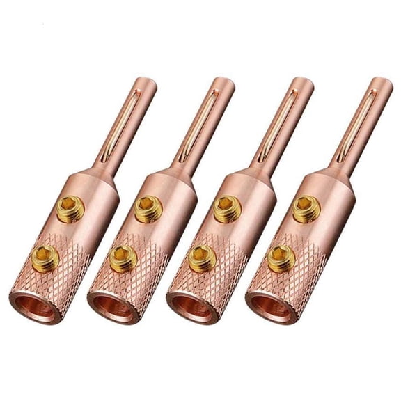 YIGSECU Pure Copper Banana Plugs Screw Locking Banana Plug Audio Speaker Cable Wire