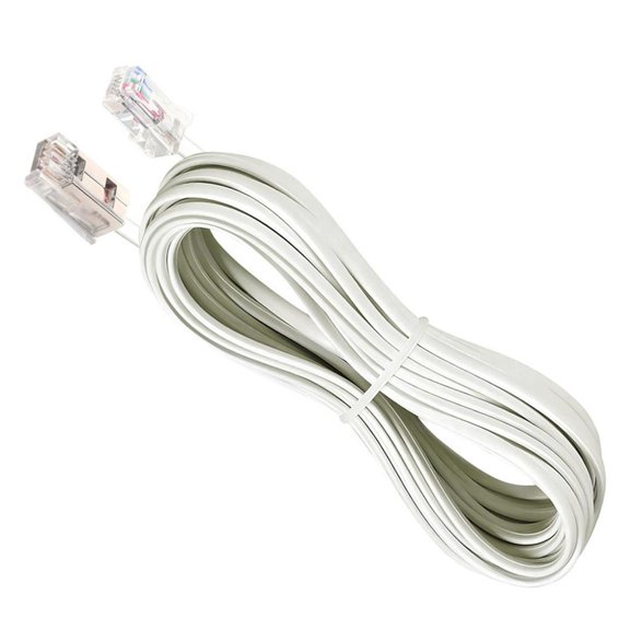 YIGSECU RJ12 (6P6C) / SDL 4P Male to Male Data Cord 1/2m Straight Wiring Telephone Extension Cable for Voice Handsets