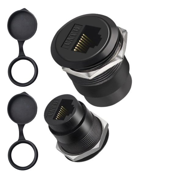 YIGSECU RJ45 Connector Networking Panel 22mm Mount Cat6 Internet Extension Wall Mount Networking Adapter