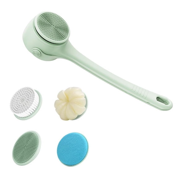 YIGSECU Rechargeable Double Handle Electric Bath Brush Shower Brush with 2Adjustable Speed For Easy Full Body Cleaning Tool