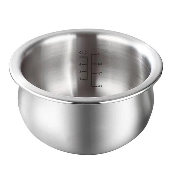 YIGSECU Replacement Inner Pot for Electric Cookers 2L 3L 4L 5L Sizes Scratch Resistant Surfaces Optimized Thermal Conductivity