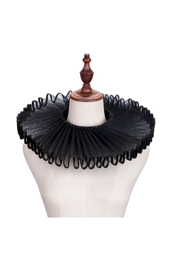 Ruff Lapel Choker for Lady Girl Shawl Collar Cosplay Elizabethan Collar