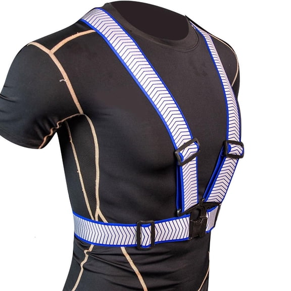 YIGSECU Running Vest Reflective Safety Harness for Low Light Activities Easy Wear