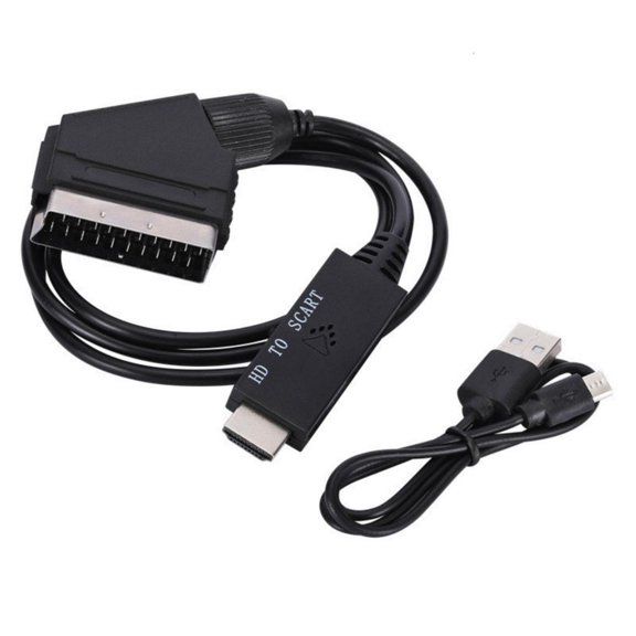 YIGSECU SCART to HDTV Converter Cable 1080P/720P SCART Analog to Digital HDTV Video Converter Adapter Cable for HDTV