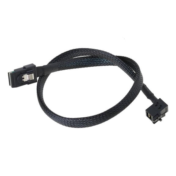YIGSECU SFF 8087 to 90 Degree MiniSAS 8643 Internal Coaxials Cable for Connection of Hard Drives and Servers