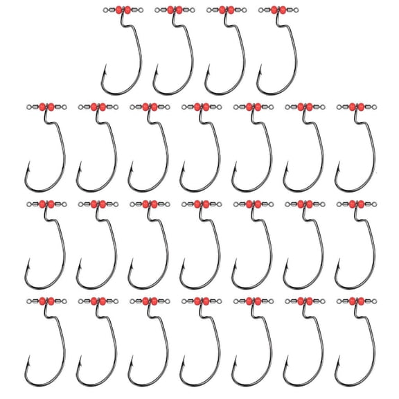 YIGSECU Saltwater Fishing Tackle Drop Shot Hook with Swivels Wide Gaps Barbed Hook