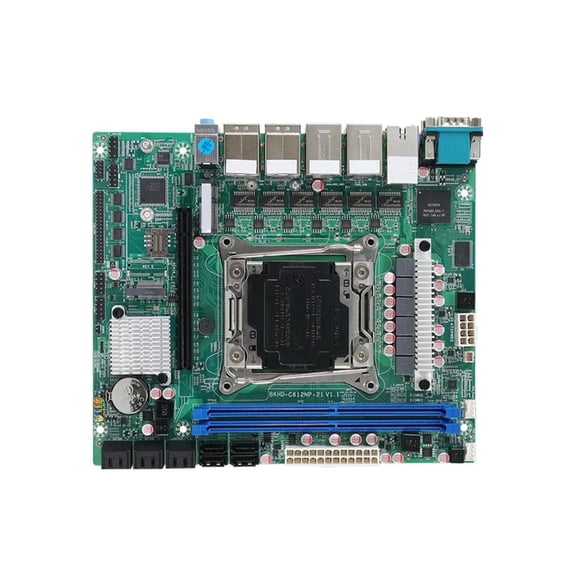 YIGSECU Servers Motherboards With 10 SATAs RAIDs Two Processors 6x2.5Gb Ethernet For Networking Storage