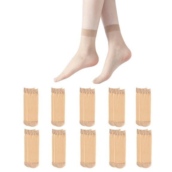 YIGSECU Sheer Short Socks Sheer Ankle Highs Socks,Soft Tight Hosiery Thin Nylons Socks