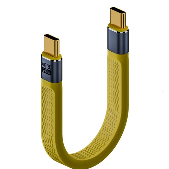 YIGSECU Short USB C Charging Cable with 240W Power 40Gbps Data Transfer Flexible Type C Line