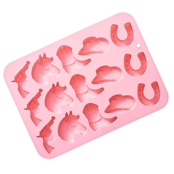 YIGSECU Silicone Dessert Moulds Reusable Silicone Bakewares Cowboy Theme Chocolate Molds