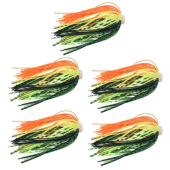 YIGSECU Silicone Jig Skirts Fishing Lures Skirt Replacement for Spinnerbaits Bass Buzzbaits Fishing Jigs DIY Bait Accessories