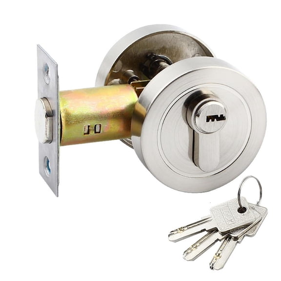 YIGSECU Single Cylinder Deadbolts Key Entry Stainless Steel Lock for 35 50mm Door Portable for Bedrooms Bathrooms and Entrances