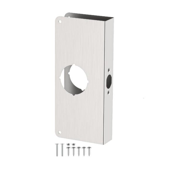 YIGSECU Single Hole Door Lock Reinforcement Plate With Screws Stainless Steel Door Repair Plate For Enhanced Door Security