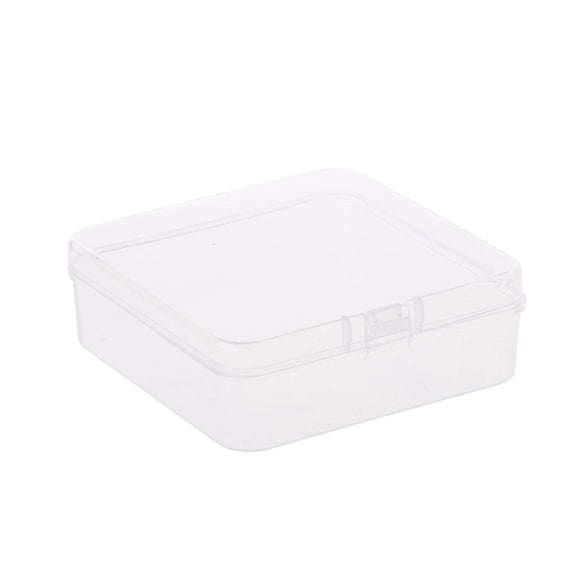 YIGSECU Small Transparent Plastic Storage Box Clear Square Multipurpose Display for Cas