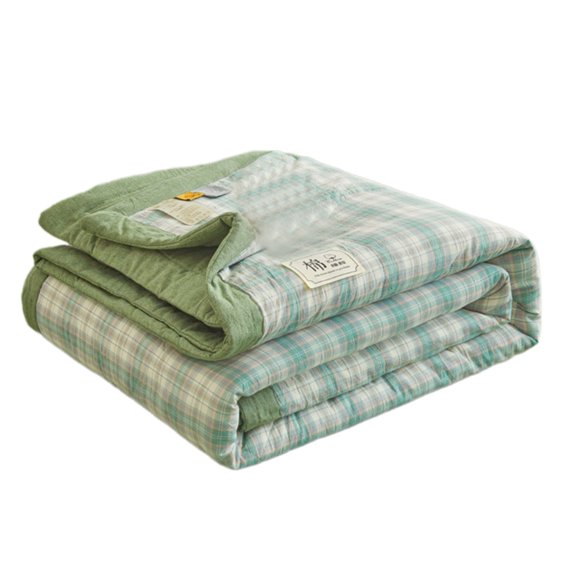 YIGSECU Soft Checkered Design Cotton Blanket Comforter Suitable for Modern Home Decors Providing Relaxing Sleep Environment