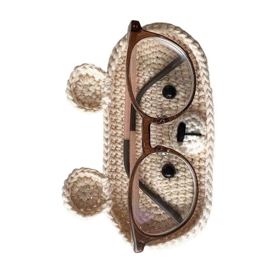 YIGSECU Soft Knitted Glasses Holder Cute Design Tray for Bedroom Home Desk Decors