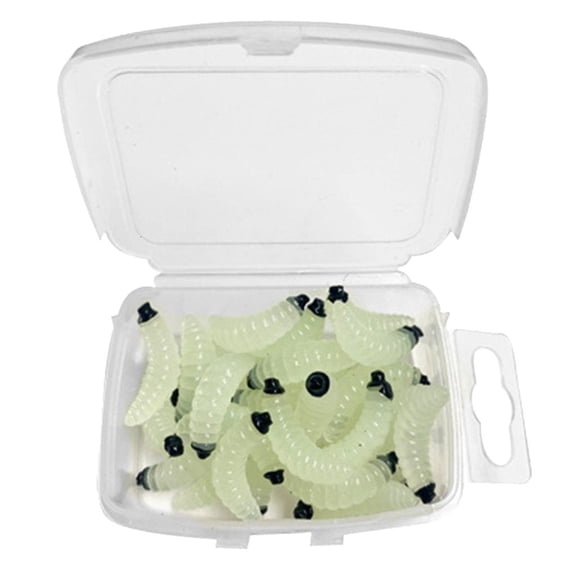 YIGSECU Soft Plastic Maggots Worms Earthworms Baits Soft Artificial Bread Worms Fishing Lure Artificial Baits Jigging Wobblers