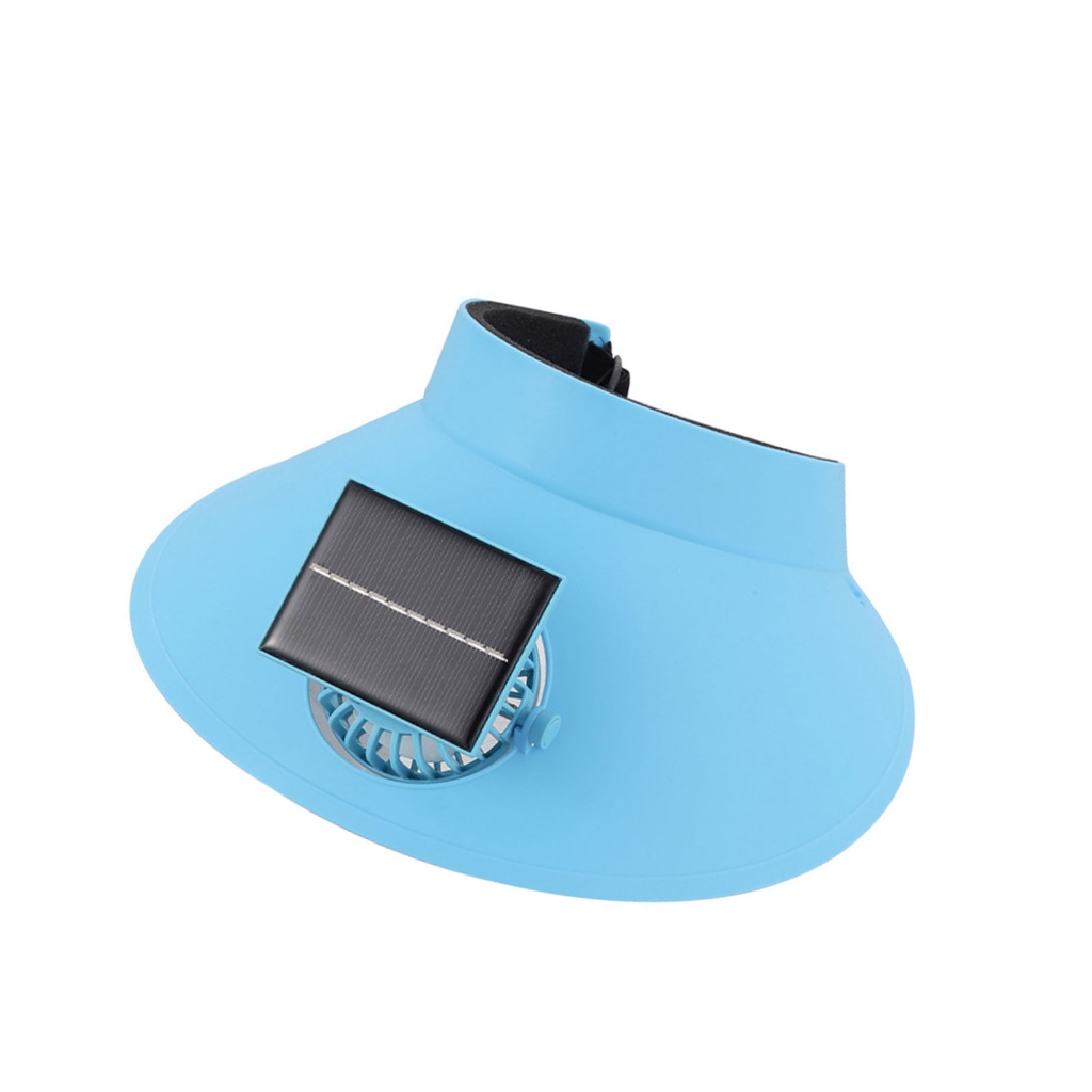YIGSECU Solar Operated Sun Hat For Hiking Beach Large Brims Cooling Fan ...