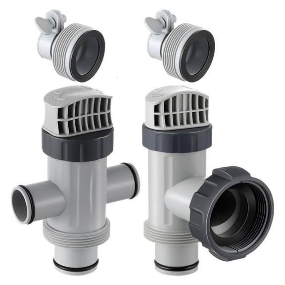 YIGSECU Split Hose Plunger Valves Set with Adapters Suitable for Pool Pump Systems Water Flow Control and Leak Prevention