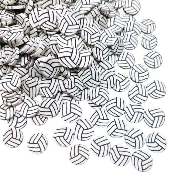 YIGSECU Sport Theme 50/100g Polymer Clay Volleyball Decor Beads for Handmade Jewelry Nail Art DIY Craft Projects