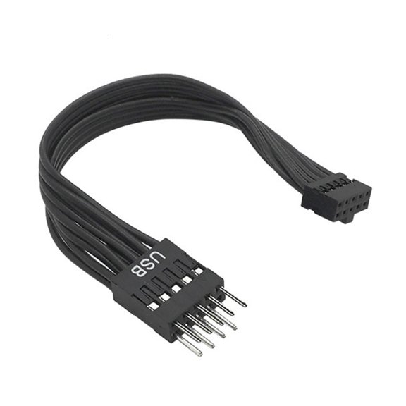 YIGSECU Stable Data Transfer 9Pin Male To 10Pin Female USB Extension Cable For Desktop Computer Use Signals Integrity