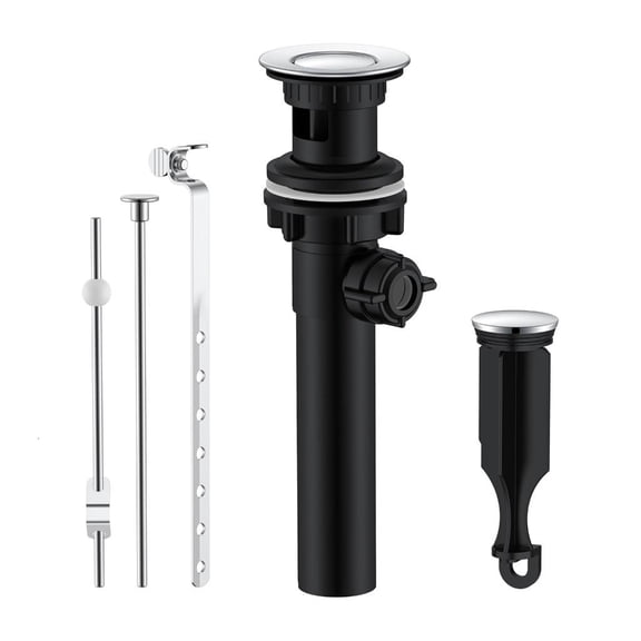 YIGSECU Steel Popup Bathroom Sink Drain with Lift Rod For Fast Drainages Corrosion Resistant For 1 1/2" & 1 3/4" Drain Holes