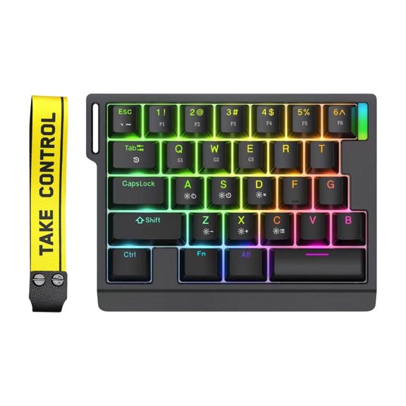 YIGSECU Switching Gaming Keyboard Single Handed LED Hotswap Adjustable Actuation Keypad Ergonomic Mechanical Keyboard