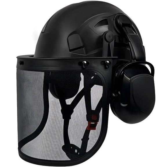 YIGSECU Tall Observability Forestry Headpiece With Toss Down Face Protect Ventilated Against Effect Hat Hearing Security For Outdoor Woodcutting