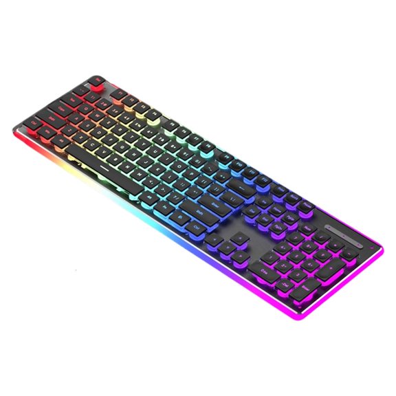 YIGSECU Thin 104Key Cord Mechanical Keyboards Silents Operations RGBs Backlit IPX4 For Computer Use