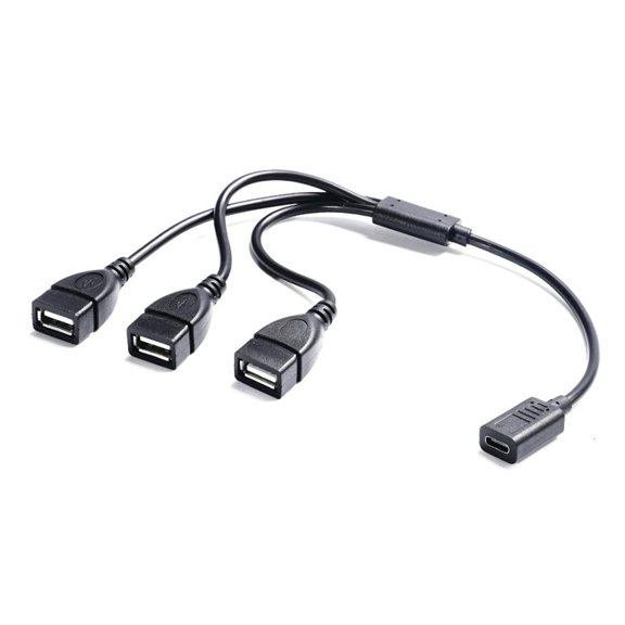YIGSECU Three Port USB2.0 Expansion Hubs with USB C Input Enabling Charging and Peripherals Connectivities for Various Electroni